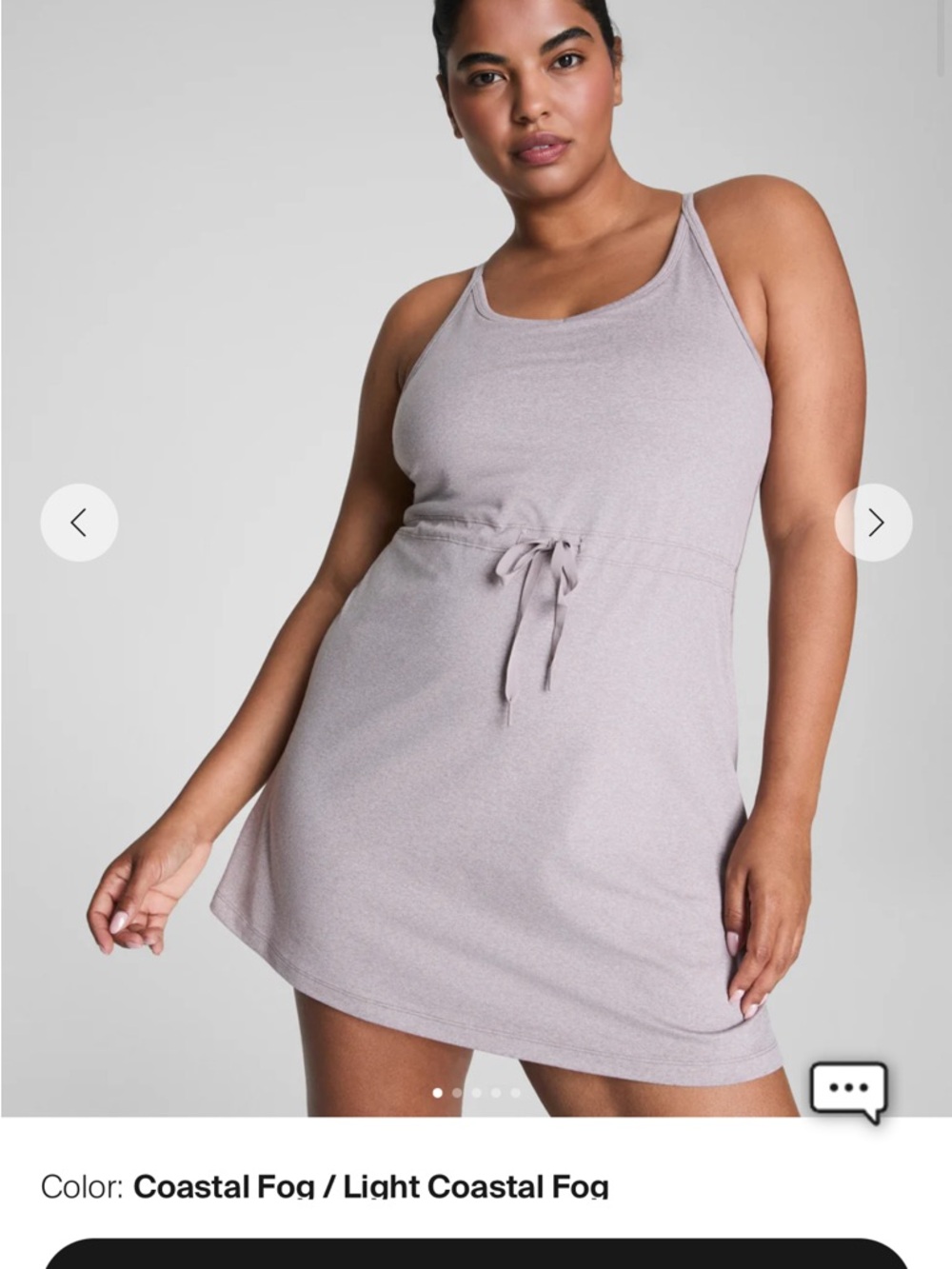 SPANX SoftStretch V-Neck Tank Dress in Coastal Fog